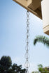 Aluminum Teardrop Rain Chain Replacement Downspout for Gutters, Mill Finish